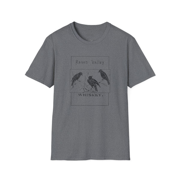 Mens Raven Valley Whiskey Graphic Logo T-Shirt