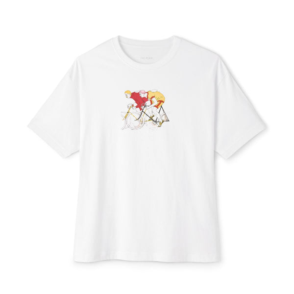 Artsy Cyclists Oversized Graphic T-Shirt