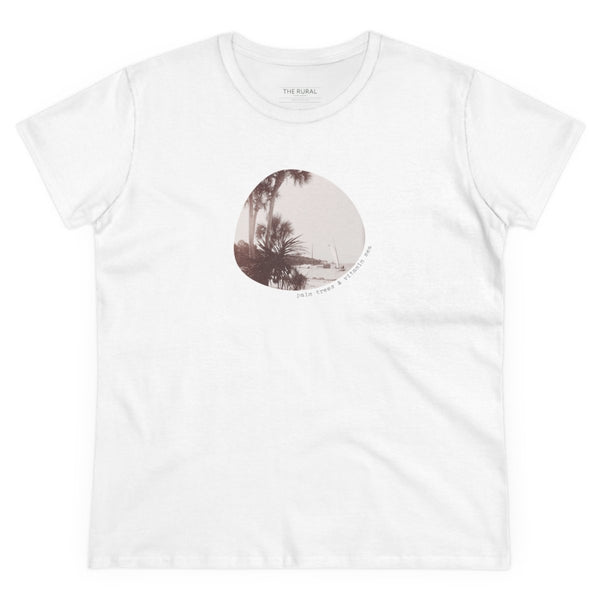 Womens Palm Trees Photo Print T-Shirt | Palm Trees & Vitamin Sea