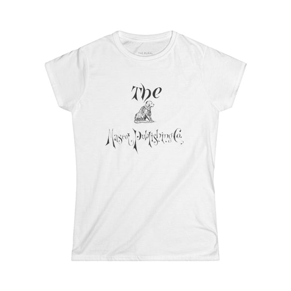 Womens Dog Mascot Publishing Graphic Logo T-Shirt