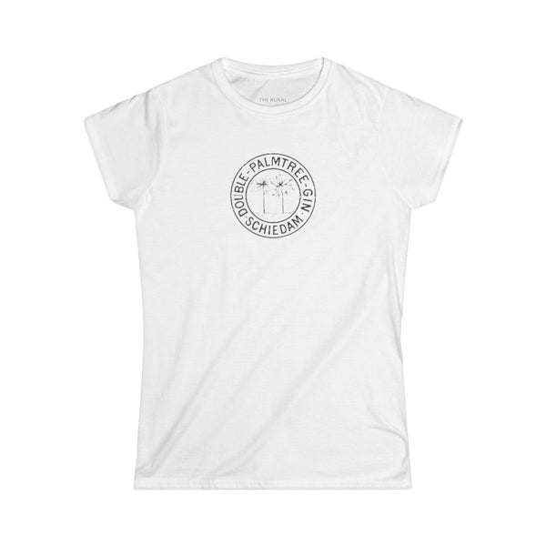 Womens Palm Tree Gin Graphic Logo T-Shirt