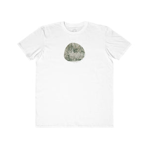 white mens tshirt with vintage photo print of a forest and the text may the forest be with you