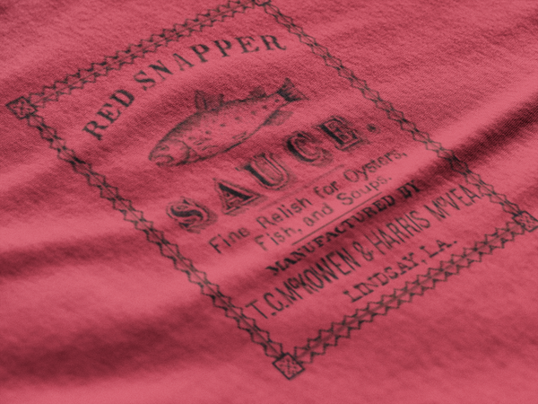 Mens Red Snapper Sauce Graphic Logo T-Shirt