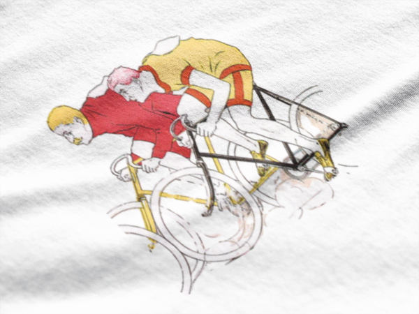 Artsy Cyclists Oversized Graphic T-Shirt