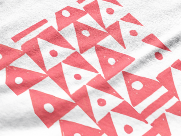 Artsy Triangles Oversized Graphic T-Shirt