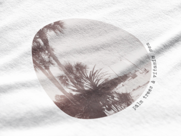 Womens Palm Trees Photo Print T-Shirt | Palm Trees & Vitamin Sea