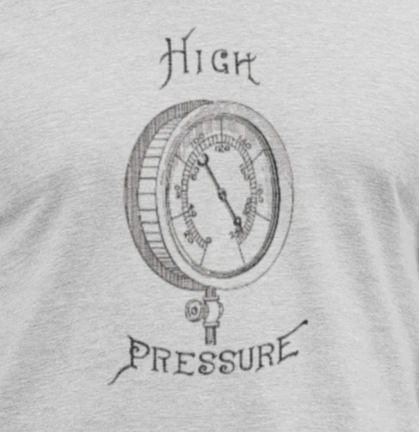 Mens High Pressure Gauge Graphic Logo T-Shirt