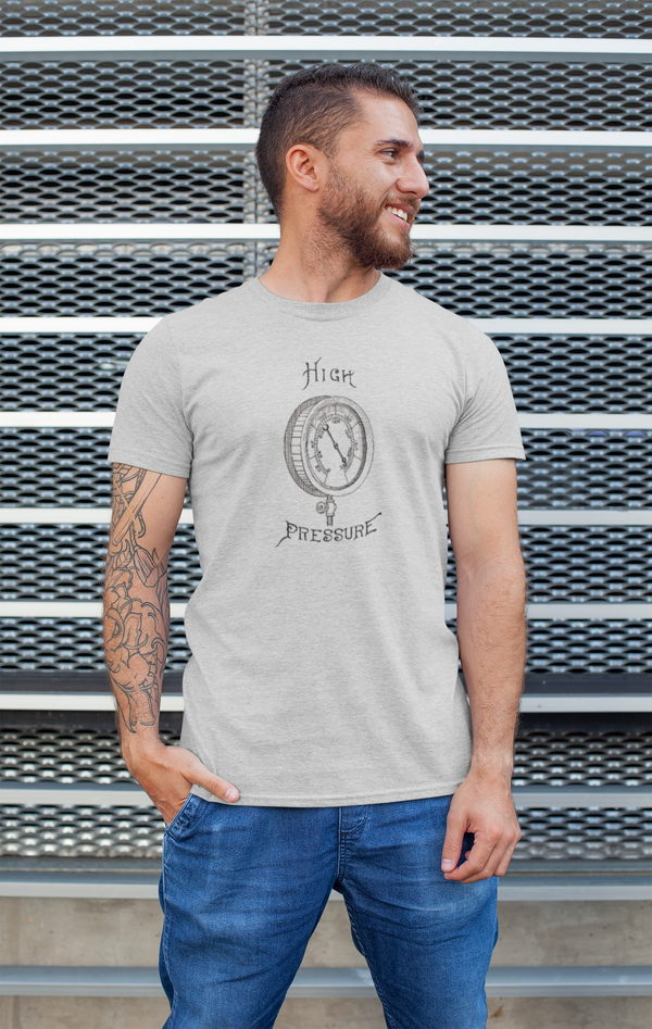 Mens High Pressure Gauge Graphic Logo T-Shirt